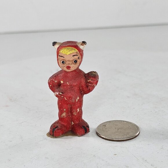 Vintage Spanish Mud People Devil Figurine Terracotta Halloween - Picture 7 of 7